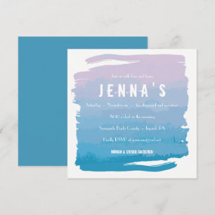 WATERCOLOR PASSION Bat Mitzvah Einladung