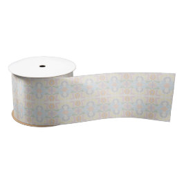 Watercolor Pastel Brushstrokes On Cloud White Satinband