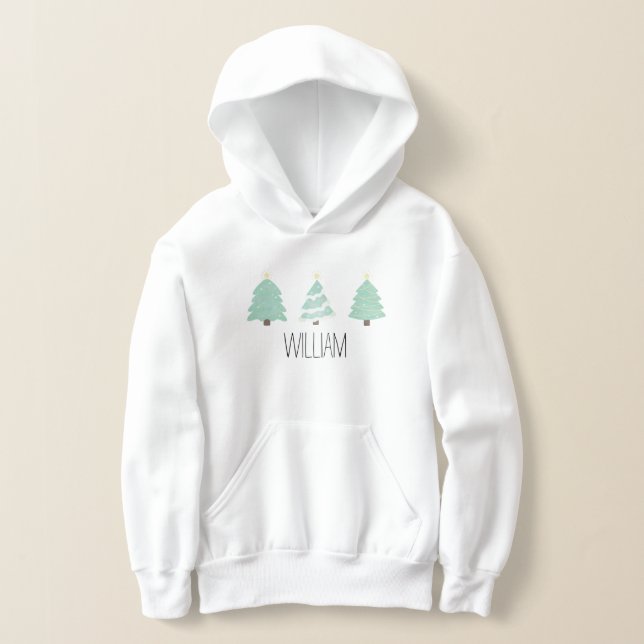 Watercolor Pastel Christmas Tree Hoodie (Ablage )