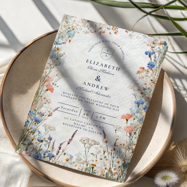 Watercolor Pastel Garden Wedding Einladung (Von Creator hochgeladen)