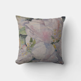 Watercolor-PastellBlume blüht Throw-Kissen Kissen