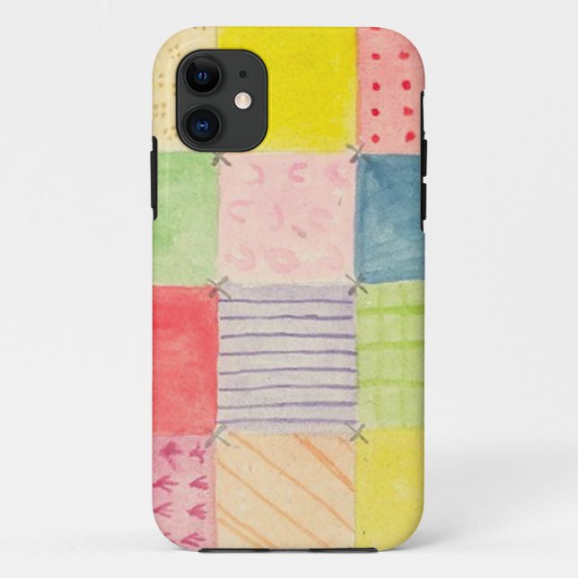 Watercolor-Patchwork  Case-Mate iPhone Hülle (Rückseite)