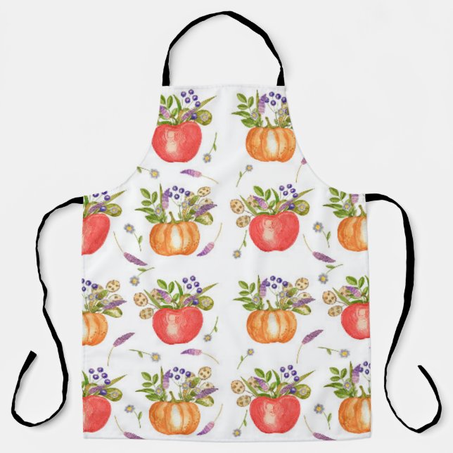 Watercolor pattern from autumn compositions  schürze (Vorderseite)