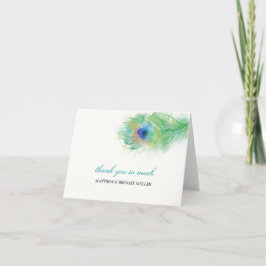 Watercolor Peacock Feather Danke