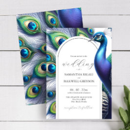 Watercolor Peacock Wedding Invitations Einladung