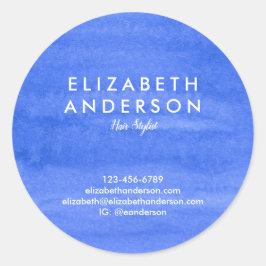 Watercolor periwinkle Classic Round Sticker