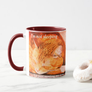 Watercolor-personalisierte Ingwer-Katzen-Tasse Tasse
