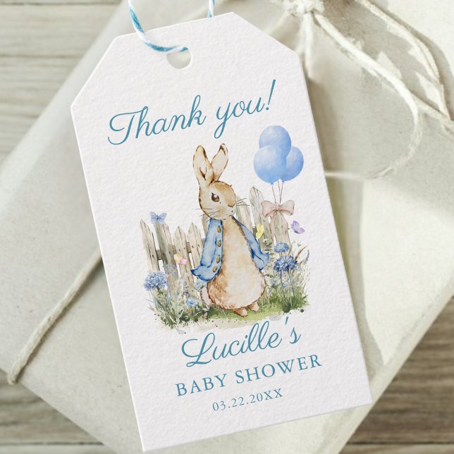 Watercolor Peter Rabbit Baby Dusche Gefallen Gesch Geschenkanhänger (Von Creator hochgeladen)