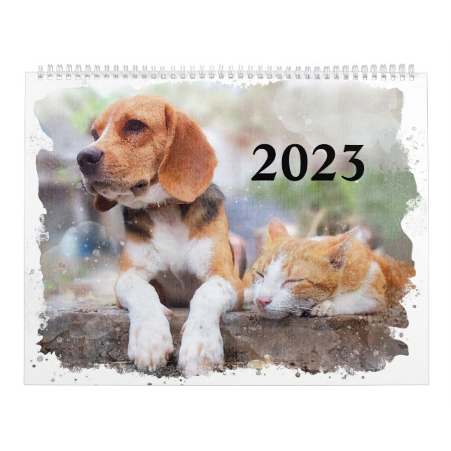 Watercolor Pets Calendar Dogs, Cats, Birds & More Kalender (Titelbild)
