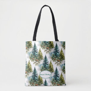 Watercolor Pine Muster Elegante Winter