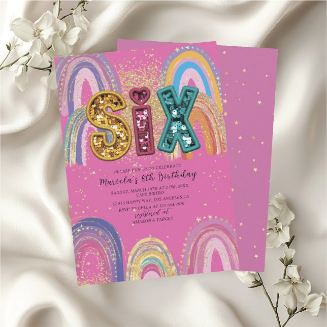  Watercolor pink and gold stars  BirthdaInvitation Einladung (Von Creator hochgeladen)