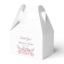 Watercolor Pink Blume-Hochzeit Vielen Dank