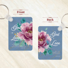 Watercolor Pink Floral John 3 16 Christlich