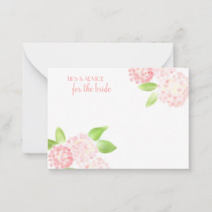 Watercolor Pink Hydrangea Ratgeber Karten