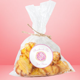 Watercolor Pink Mattiert Sugar Cookie Exchange Runder Aufkleber