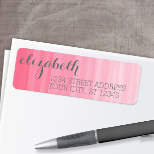 Watercolor Pink Ombre Feminine Office Suite