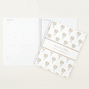 Watercolor Pink Pink Posy Muster Wochenplaner