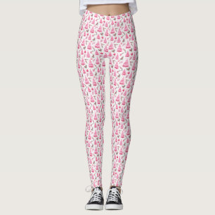 Watercolor Pink Weihnachten Leggings