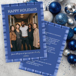 Watercolor Plaid Handmade Custom Photo Business  Folien Feiertagskarte