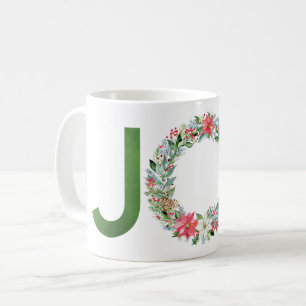Watercolor Poinsettia Weihnachtsfeiertag Kaffeetasse