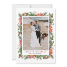 Watercolor Poinsettias Christmas