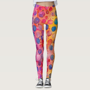 Watercolor Polka Dot Leggings