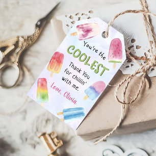 Watercolor Popsicle Birthday Danke, dass du Tags g Geschenkanhänger