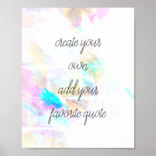 watercolor poster create your own quote wall art