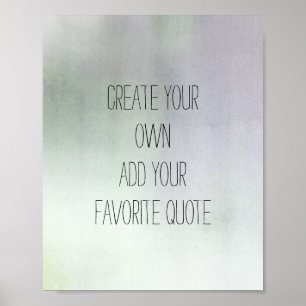 watercolor poster create your own quote wall art