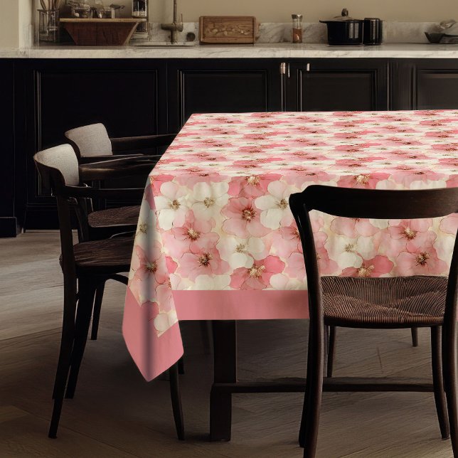 Watercolor powder pink and gold modern tablecloth tischdecke (Watercolor powder pink and gold modern tablecloth)