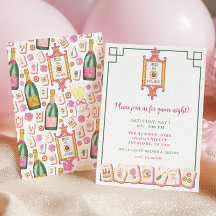 Watercolor Press für Mahjong Champagner-Party