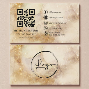 Watercolor-Profi-Business-QR-Code Visitenkarte