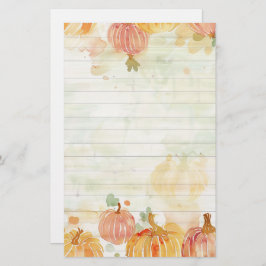 Watercolor Pumpkin Patch Briefpapier