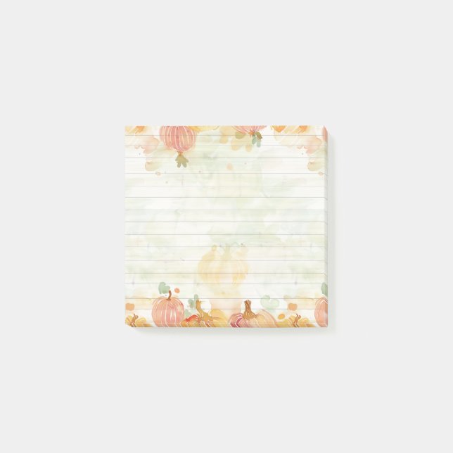 Watercolor Pumpkin Patch Post-it Klebezettel (Vorderseite)