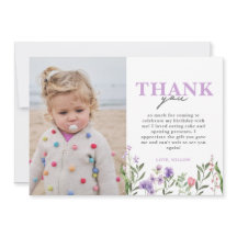 Watercolor Purple Wildflower 