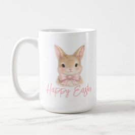 Watercolor Rabbit with Pink Bow| Cute Easter Bunny Kaffeetasse