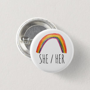 Watercolor Rainbow Button