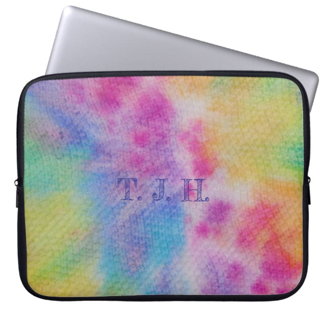Watercolor Rainbow Design Laptopschutzhülle (Vorderseite)
