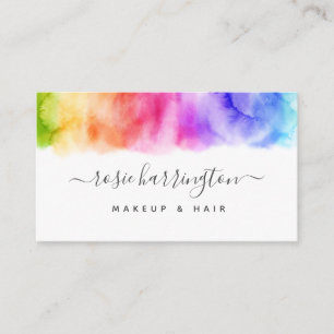 Watercolor Rainbow Giro Business Card Visitenkarte