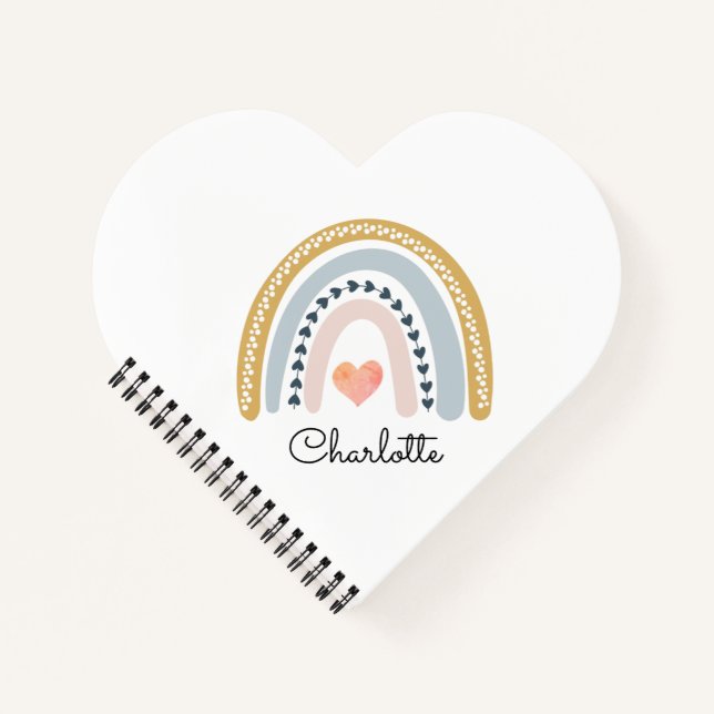 Watercolor Rainbow Kid's Personalisiertes Notebook Notizbuch (Vorderseite)