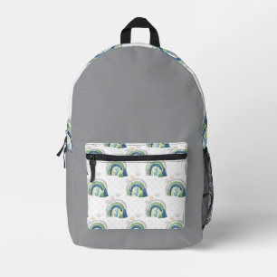 Watercolor Rainbow-Muster Bedruckter Rucksack