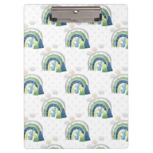 Watercolor Rainbow-Muster Klemmbrett