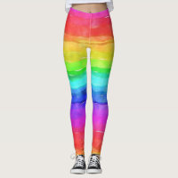 Watercolor Rainbow Strips Design