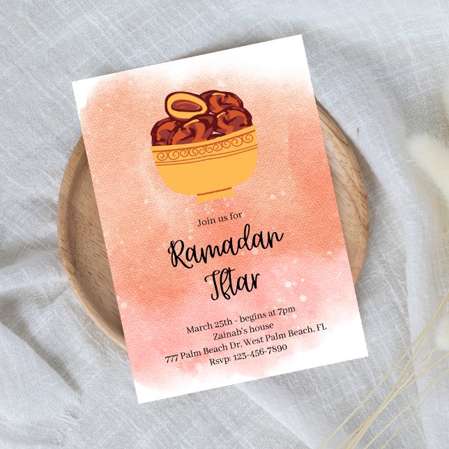 Watercolor Ramadan Iftar Einladung (Von Creator hochgeladen)