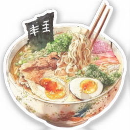 Watercolor Ramen Delights Aufkleber