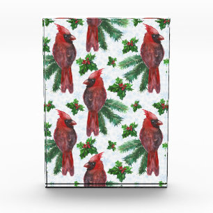 Watercolor Red Cardinal Bird Fotoblock