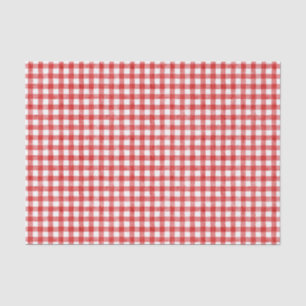 Watercolor Red Gingham Seidenpapier