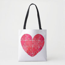 Watercolor red puzzle heart, red hearts pattern