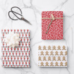 Watercolor Red White Christmas Favorites Geschenkpapier Set<br><div class="desc">Weihnachts Weihnachtsgeschenke mit Mustern aus eigenen Aquarellbildern. Das Set enthält ein Blatt rote Wasserfarbe Nutcracker Holzspielsoldaten, ein Blatt mit Süßigkeiten und einen roten Hintergrund und ein Blatt mit einem Lebkuchenmann auf weißem Hintergrund. Toll, wenn Sie versuchen, zu mischen und Ihre Packpapier aus ästhetischen Gründen, oder vielleicht will du, die Weihnachtsgeschenke...</div>