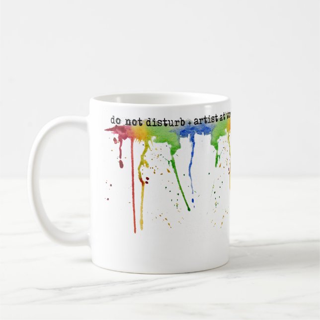 Watercolor-Regenbogen *Artist* Tasse (Links)